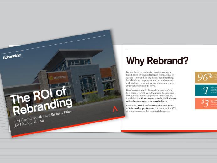 Adrenaline's ROI of Rebranding report for financial brands
