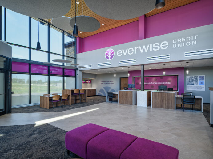 Branch lobby of a credit union